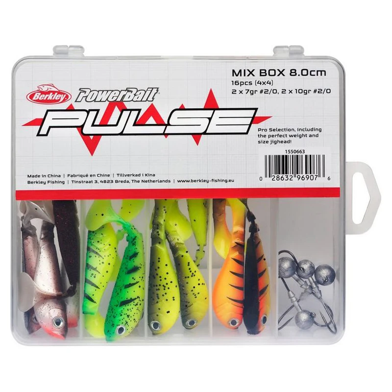 Berkley Pulse Shad Box 8cm Inkl. Jiggskallar
